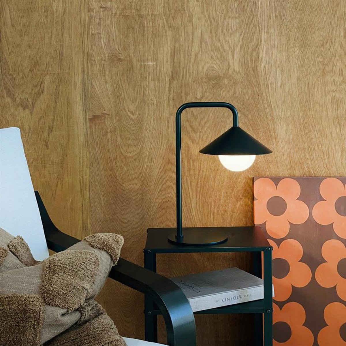 Lampe de table extérieure LED à intensité variable noire NOVA - Boule lumineuse rechargeable USB-C noir, DYBERG LARSEN