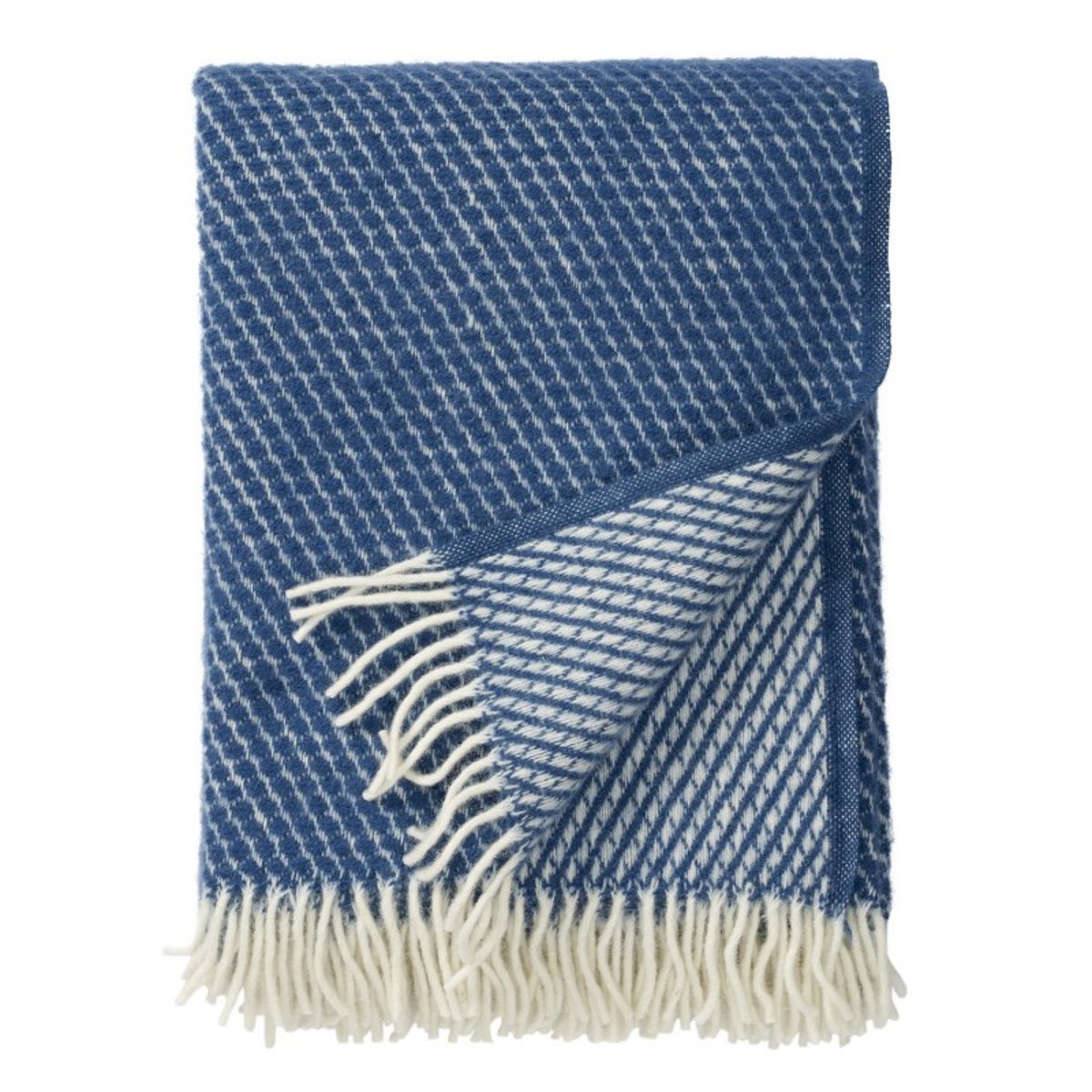 Plaid laine agneau VELVET bleu roi, KLIPPAN