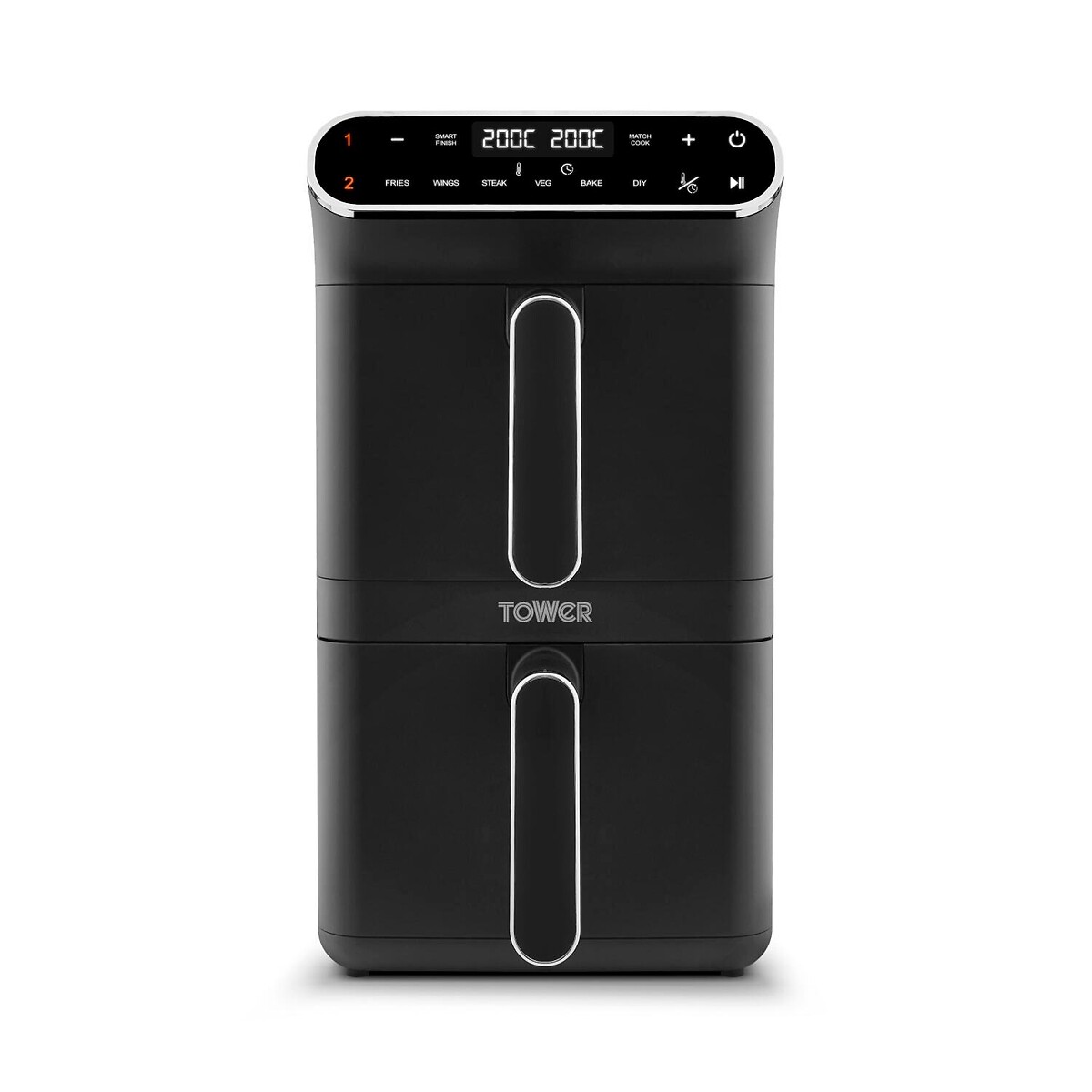 Vortx 11L Dual Layer Air Fryer - T17190 black, TOWER