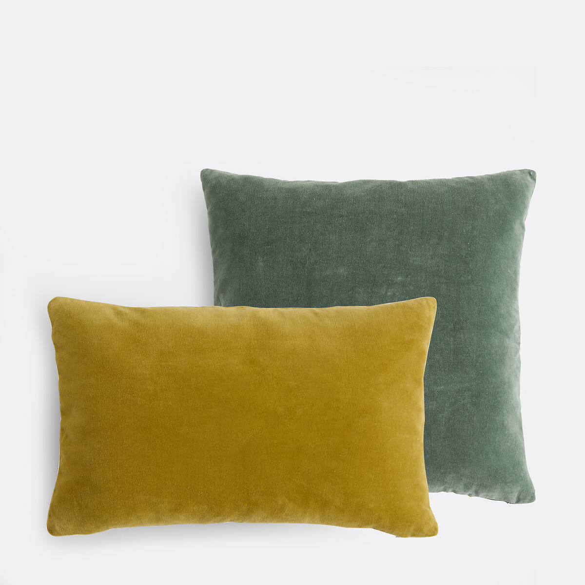 Housse de coussin rectangulaire, en velours de coton brodé, JANAE multicolore, LA REDOUTE INTERIEURS