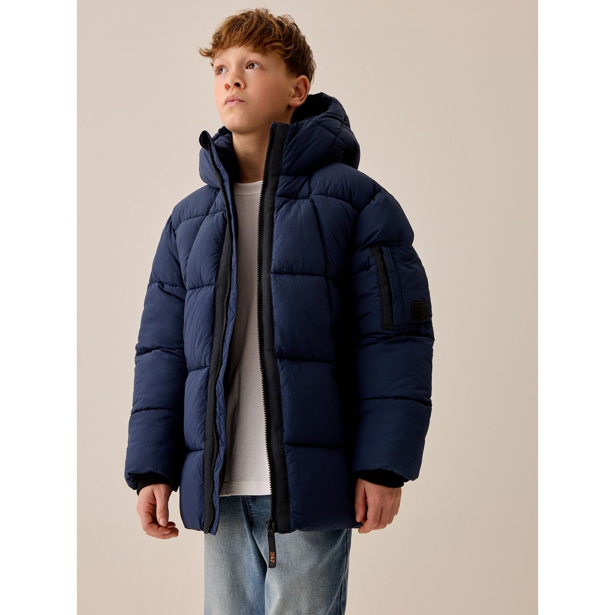 Manteau matelassé style militaire bleu marine, NEXT