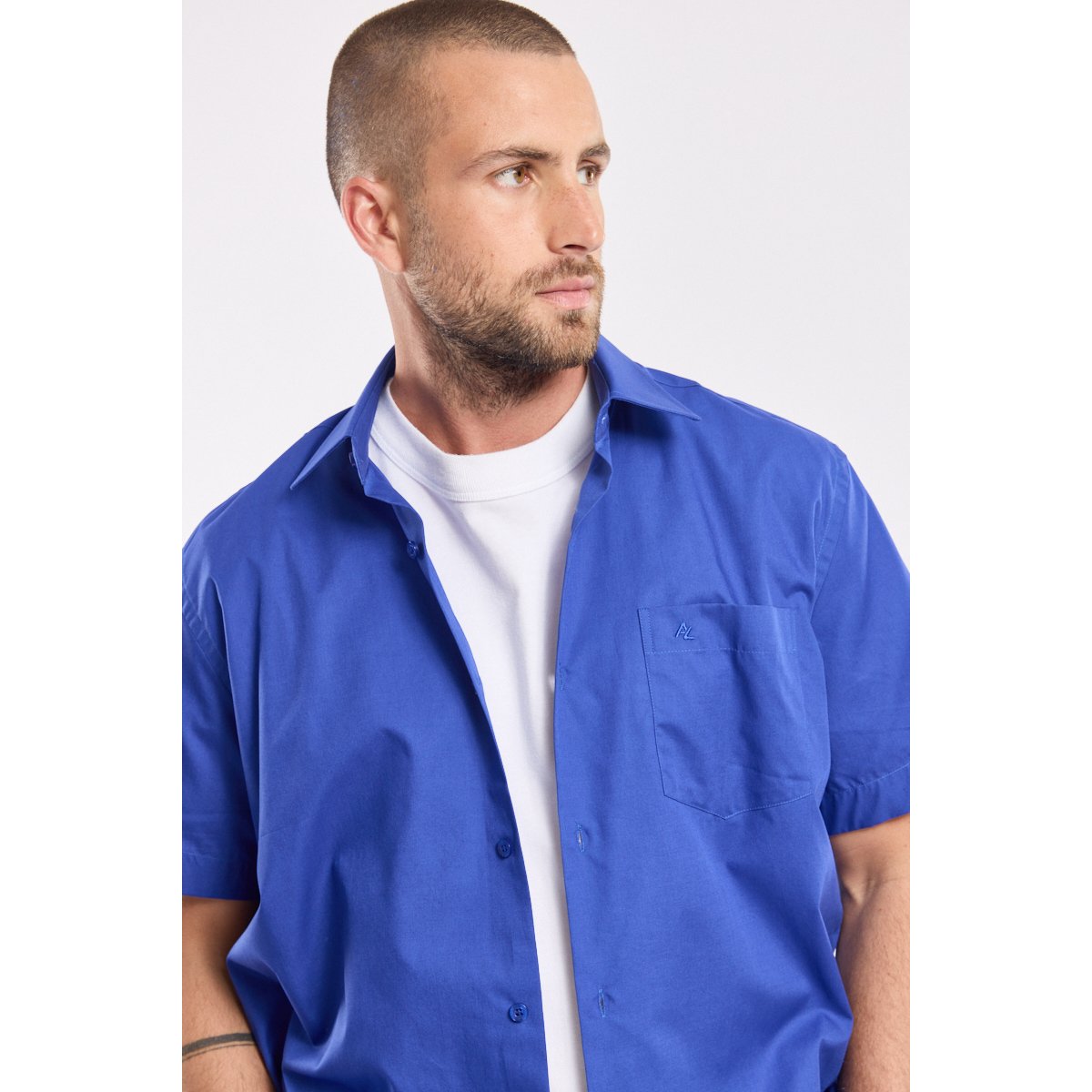 Chemise manches courtes en coton etoile, ARMOR-LUX