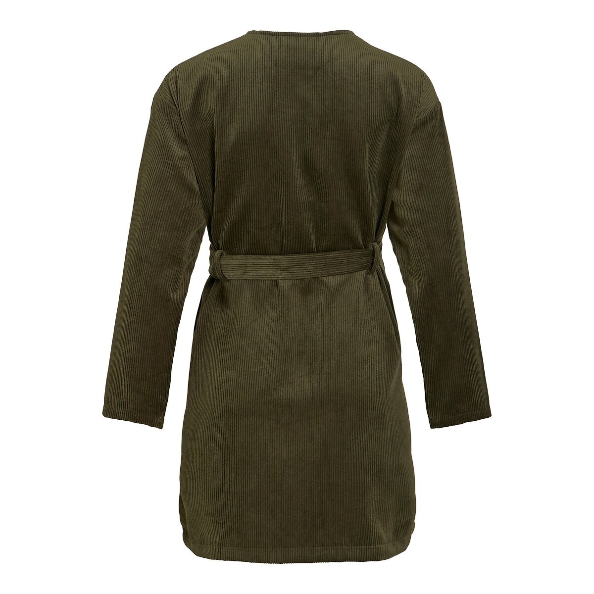 Robe courte en velours avec ceinture vert kaki, VILA