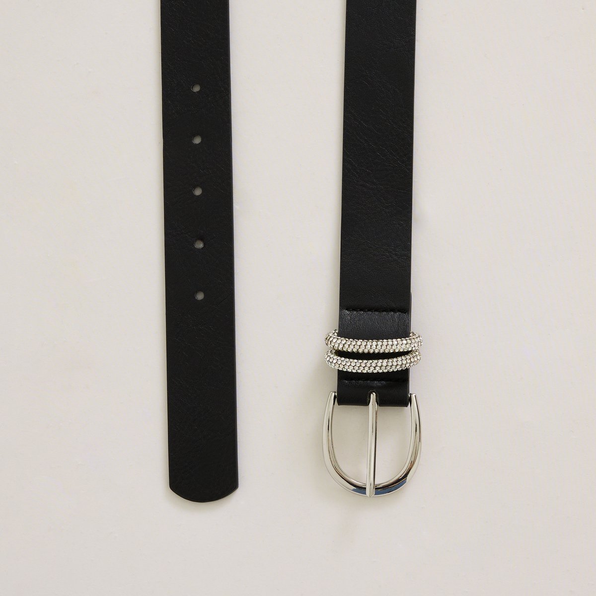 Ceinture passants en strass noir, GRAIN DE MALICE