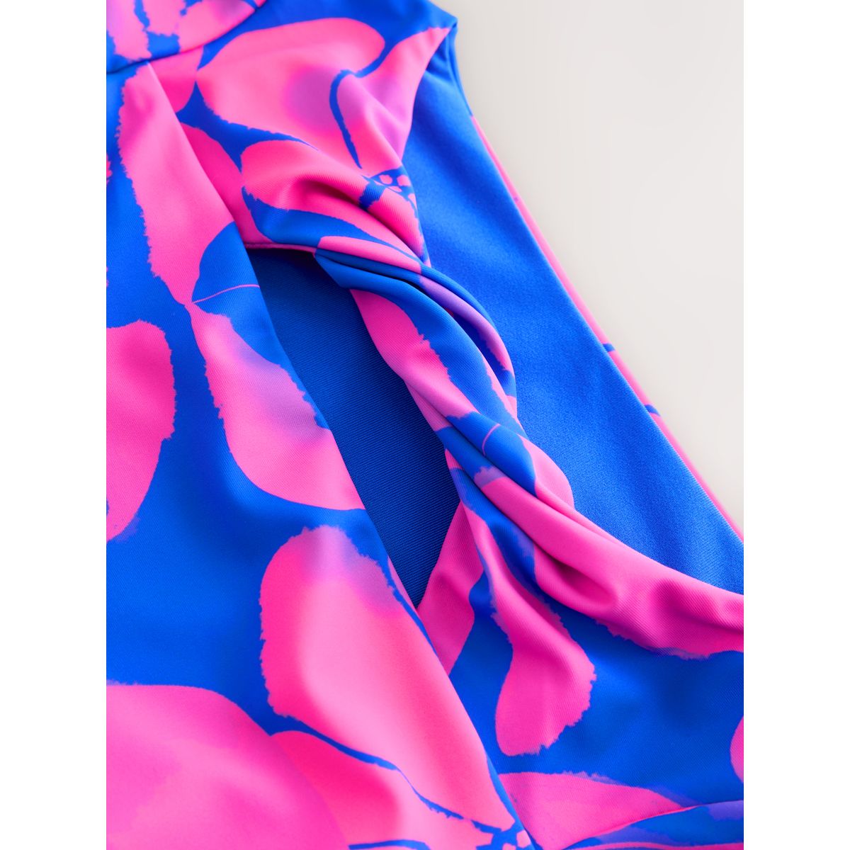 Bikini à manches longues imprimé floral bleu/rose, NEXT