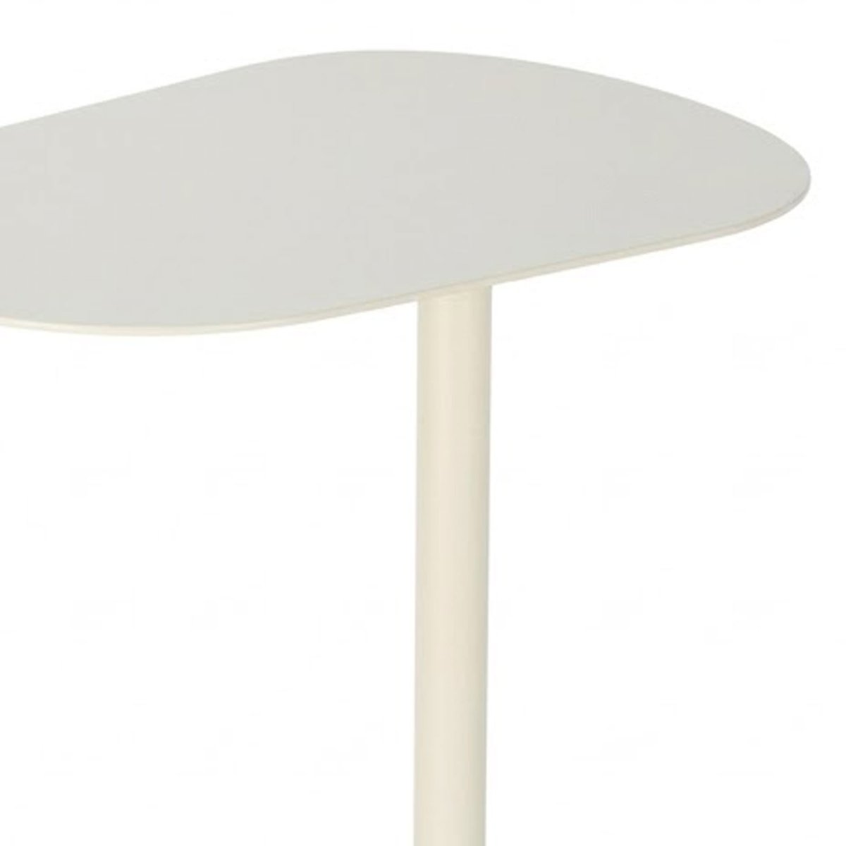 Table d'appoint bout de canapé en métal blanc 25x25x53cm blanc, WADIGA