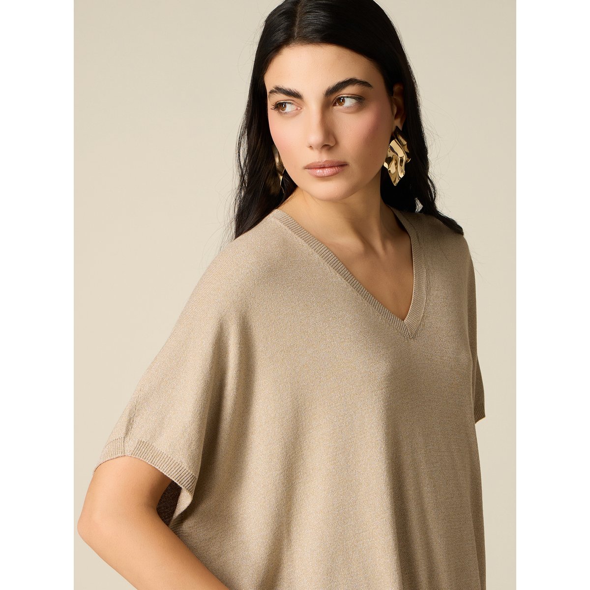 Pull kimono beige, OLTRE
