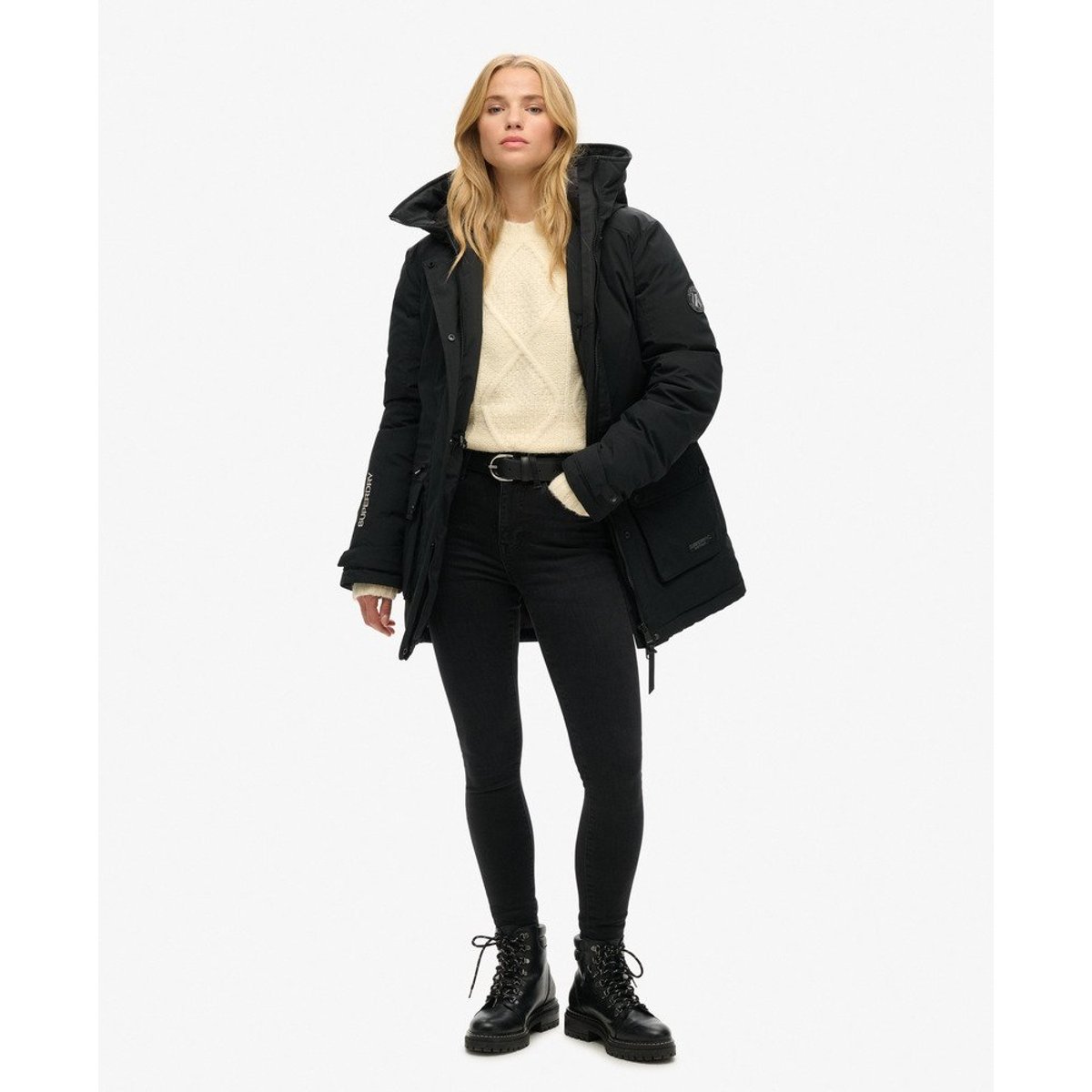 Parka rembourrée City noir, SUPERDRY