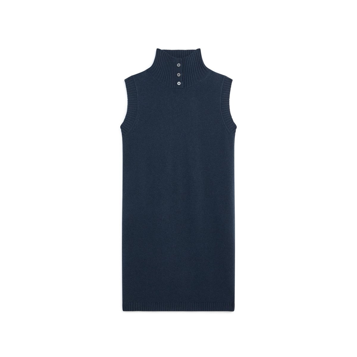 Robe droite en laine bleu denim, RODIER