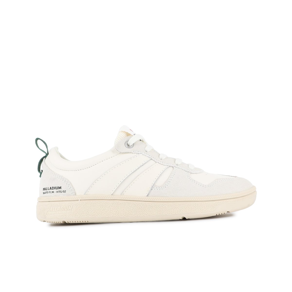 Baskets Cuir PALLACUP FLAME LTH blanc-cream white, PALLADIUM