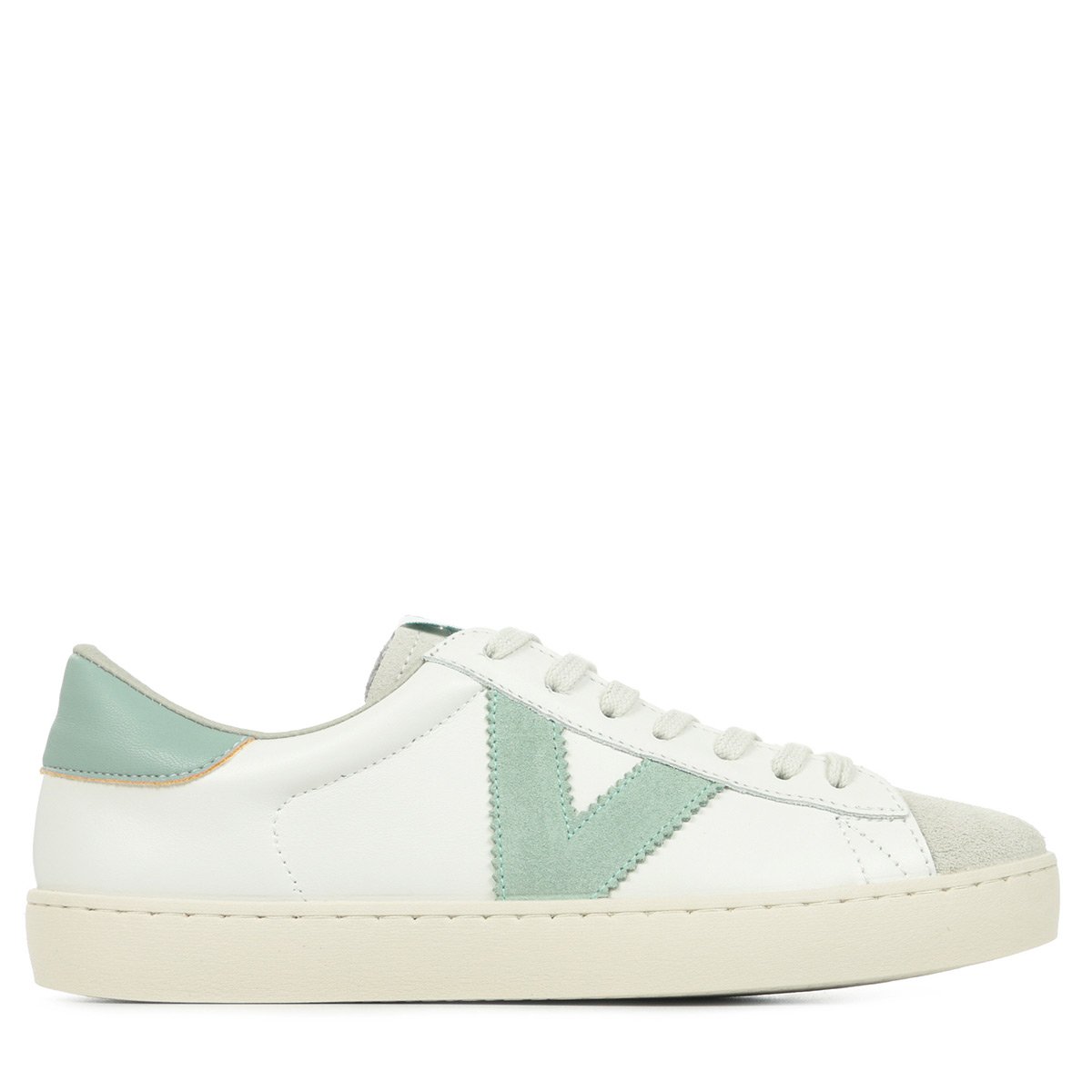 Baskets Berlin blanc/vert clair, VICTORIA