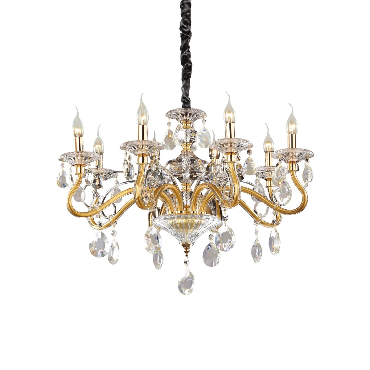 Lustre NEGRESCO doré, IDEAL LUX