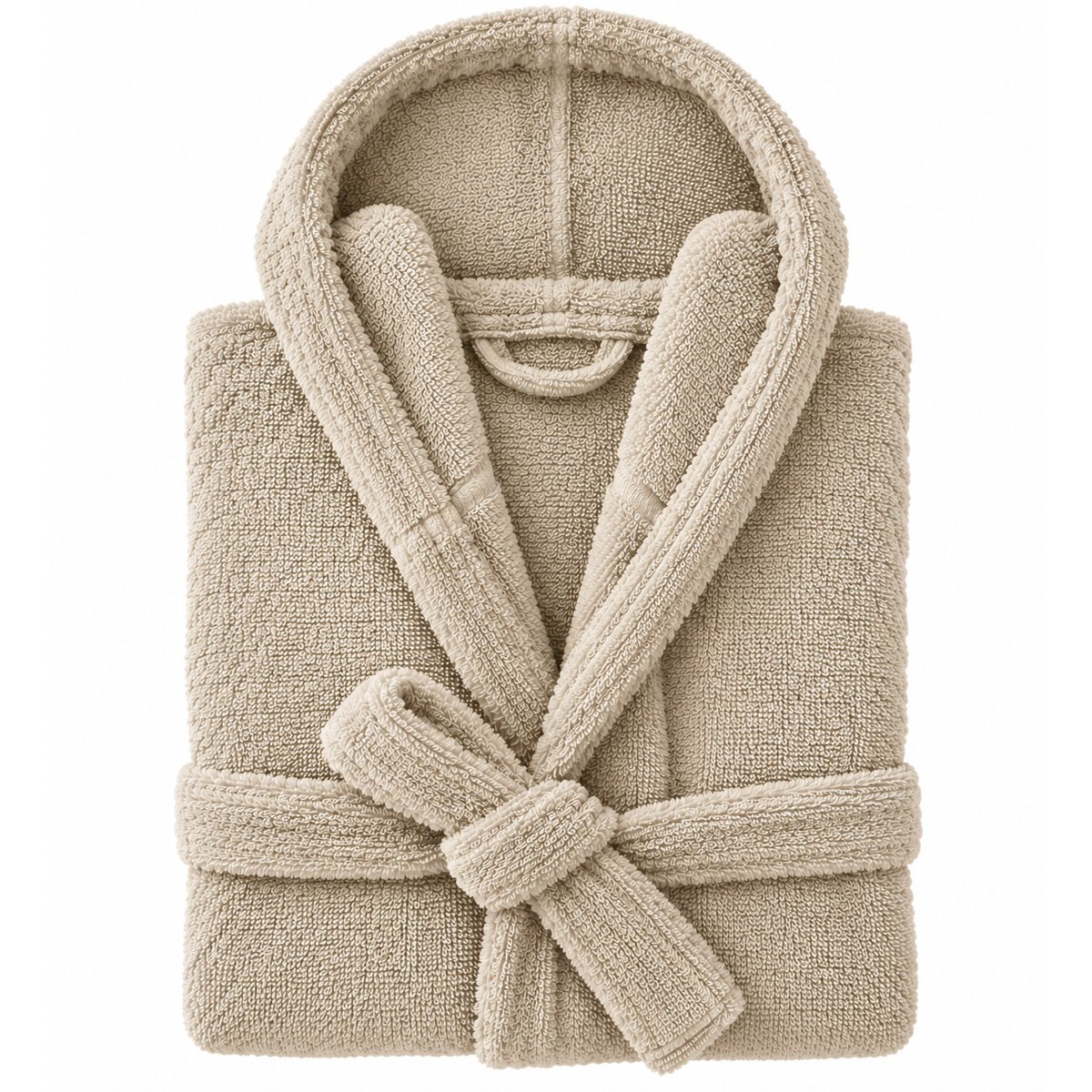 Peignoir enfant a capuche en  Coton 450 g/m² - SERENITE sable, TRADITION DES VOSGES
