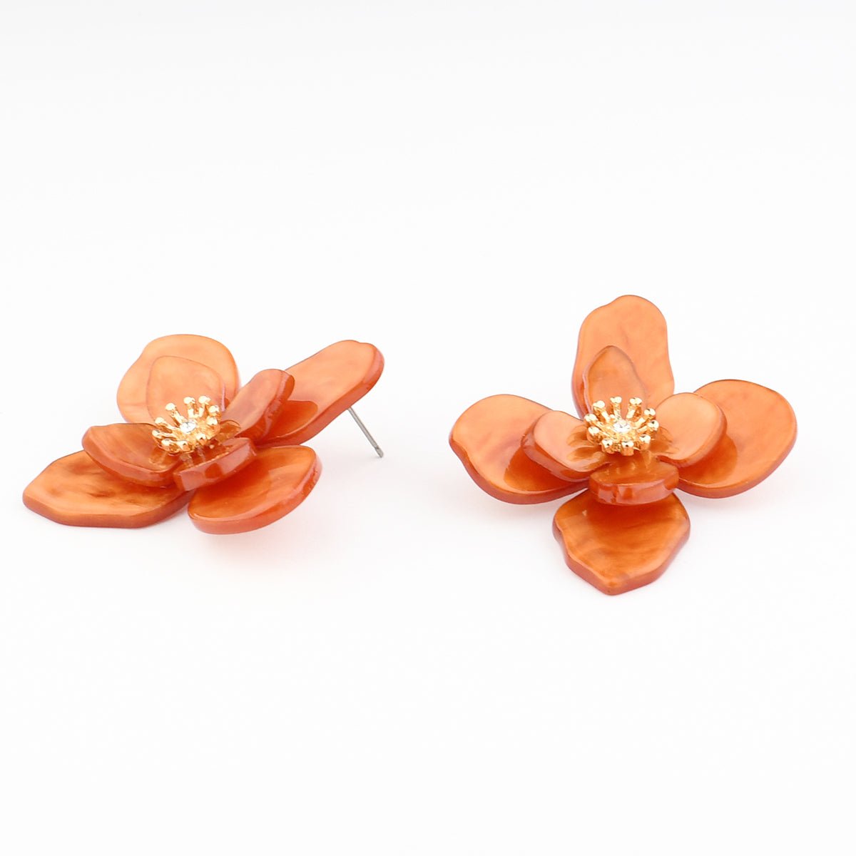 Boucles d'oreilles fleurs orange orange, BALABOOSTE