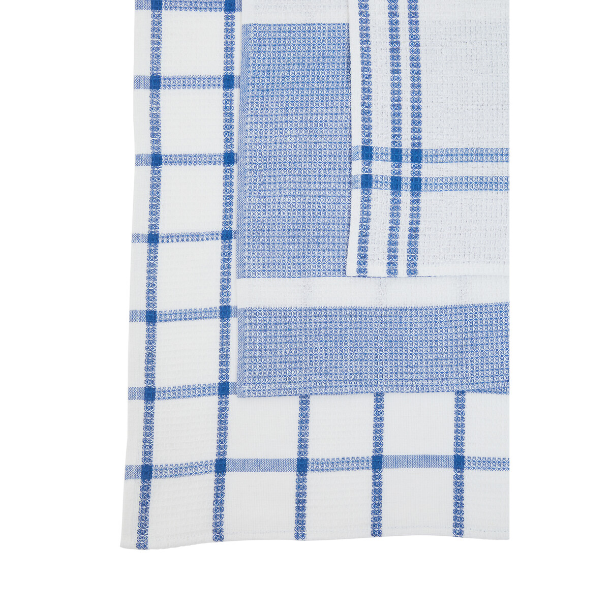Set of 3 Cotton Waffle Tea Towels blue, SO'HOME