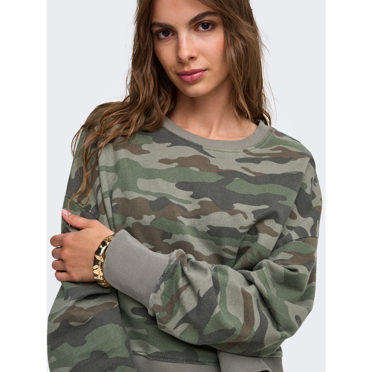 Sweat-Shirt taupe gray, ONLY