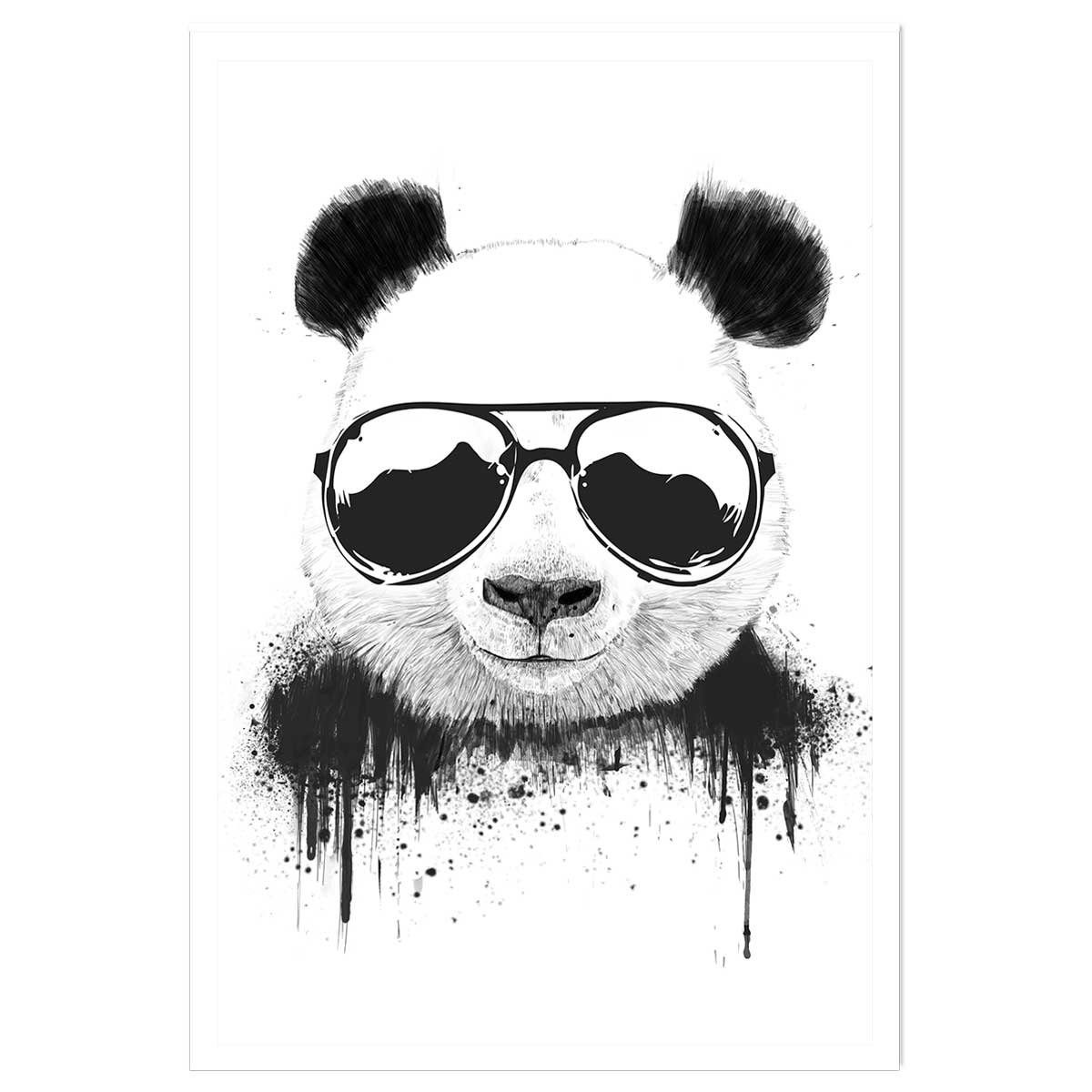 Affiche enfant cool panda affiche seule, HEXOA