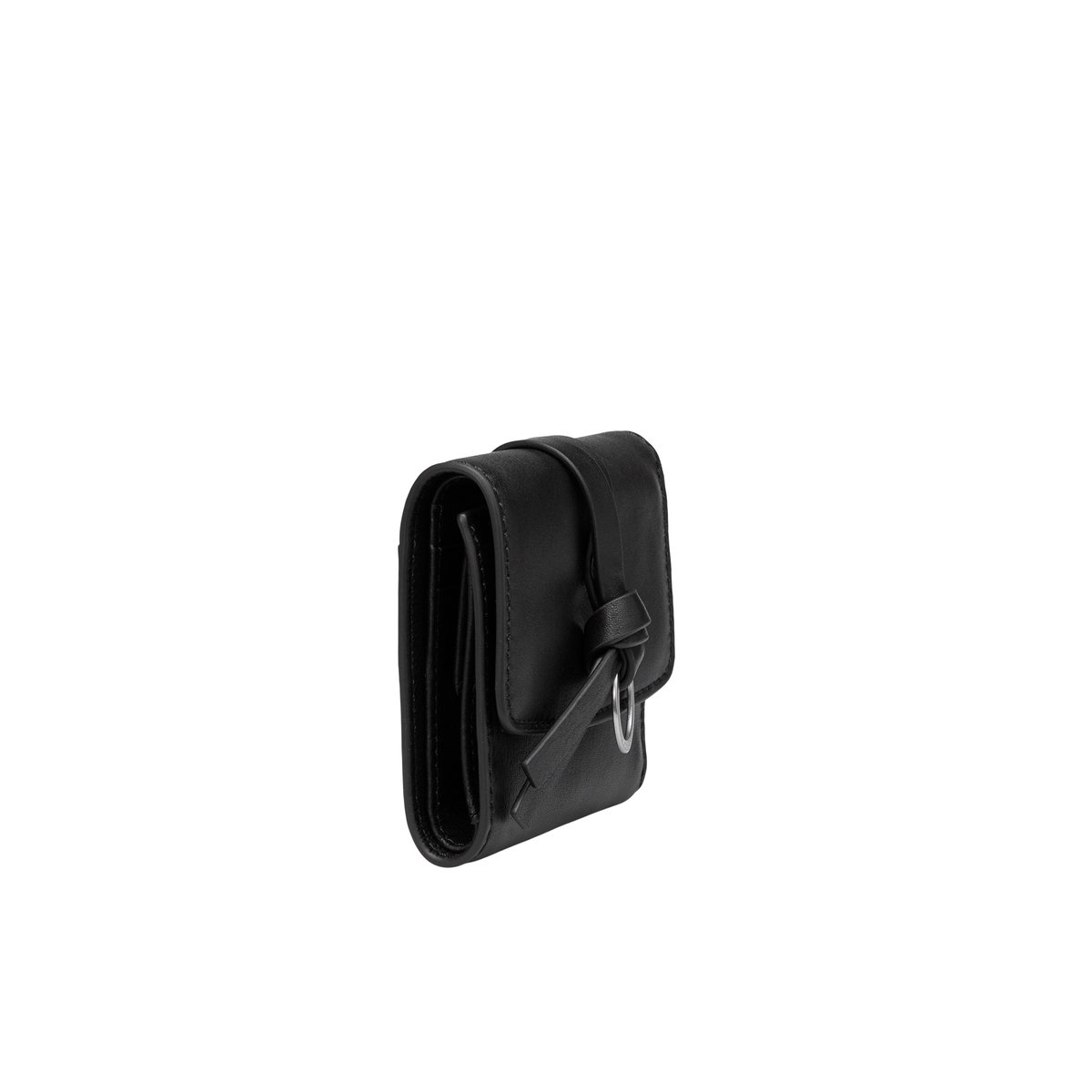 Portefeuille 2-en-1 modèle Lunya en cuir de vachette souple noir, MARC O'POLO