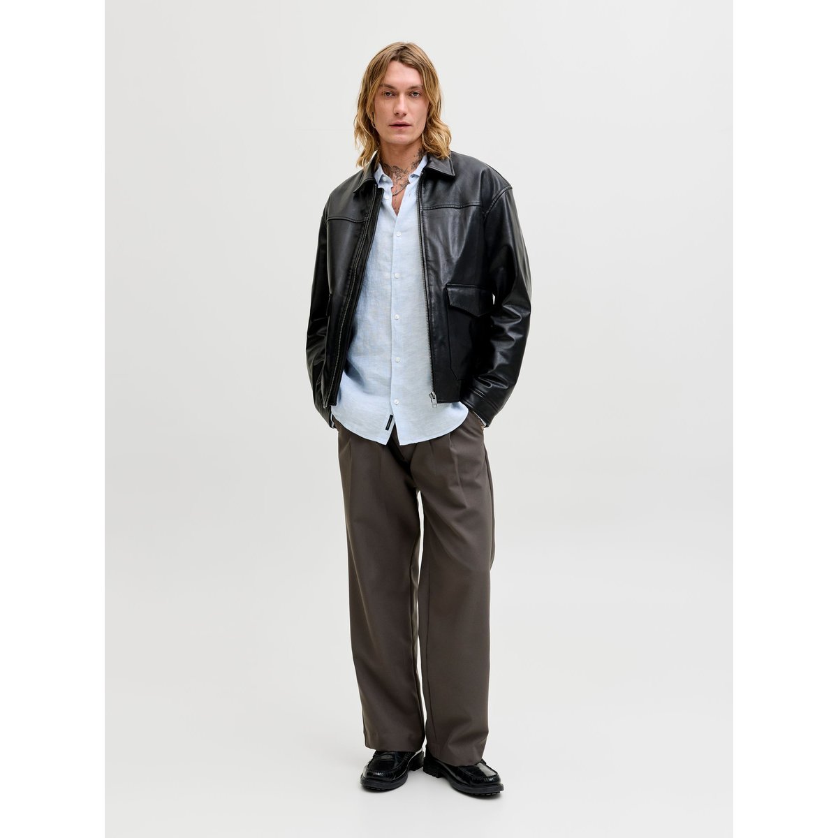 Chemise À Boutons chambray blue, JACK & JONES