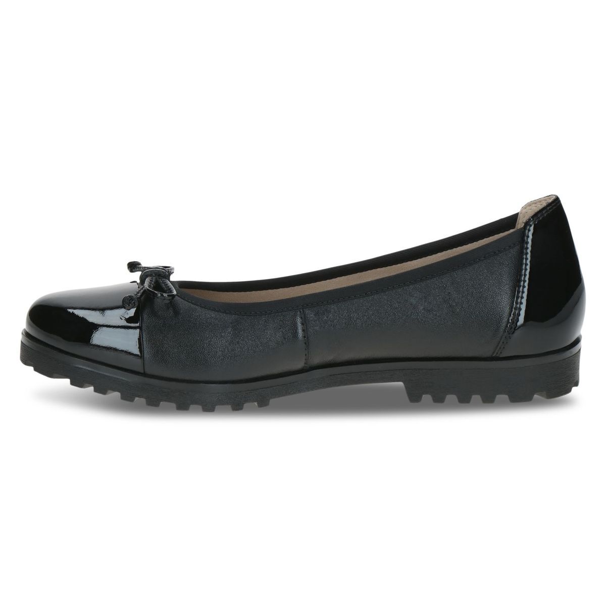 Ballerine en cuir noir nappa, CAPRICE