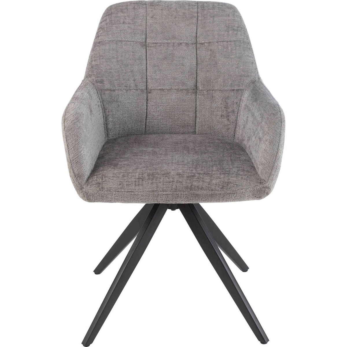 Chaise pivotante en tissu gris et noir, RECOLLECTION