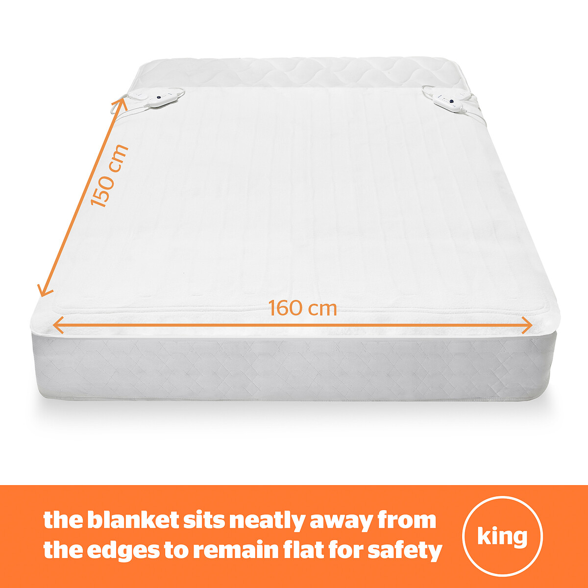 King Yours and Mine Dual Control Electric Blanket white, SILENTNIGHT
