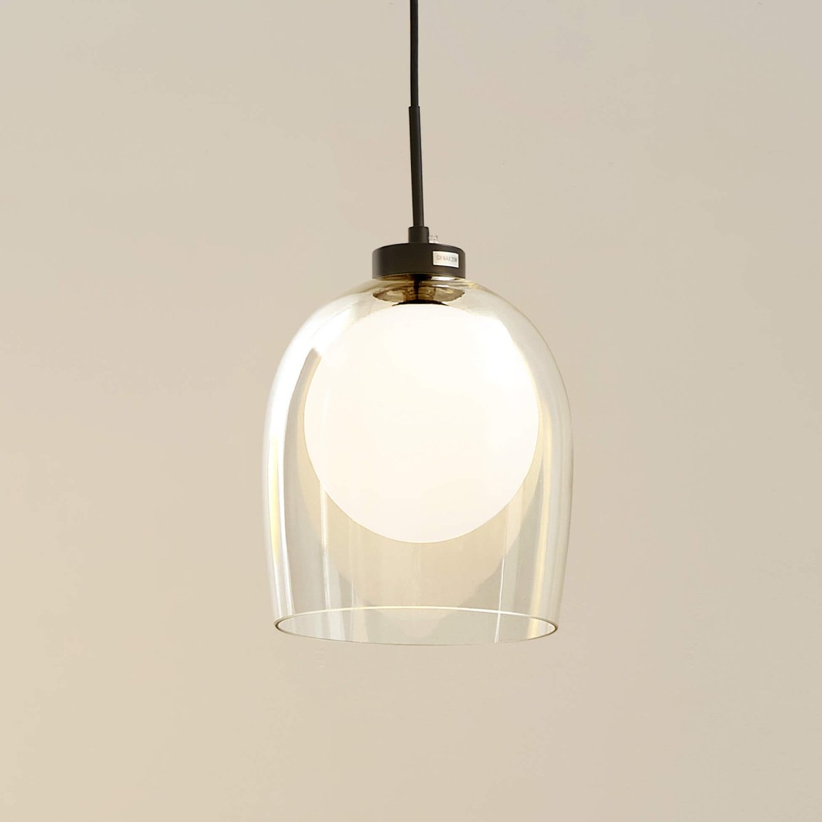 Suspension élégante - CALYPSO transparent et blanc, KOSILUM