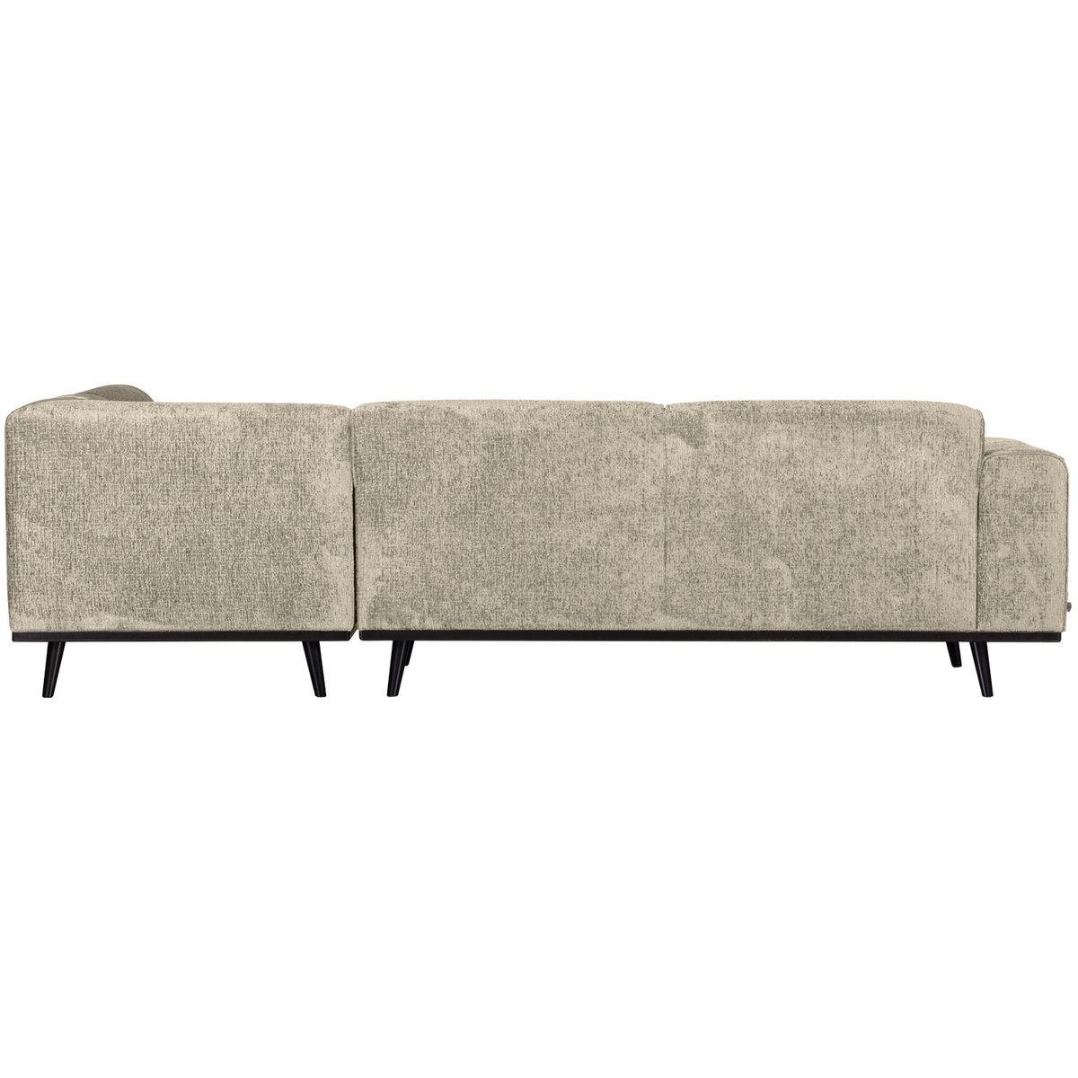 Canapé d'angle droit en velours STATEMENT beige, WOOOD