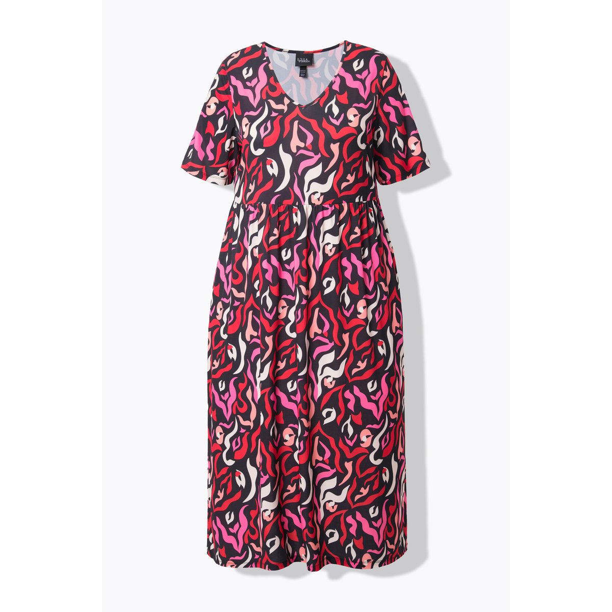 Robe maxi coupe évasée, poches noir, ULLA POPKEN