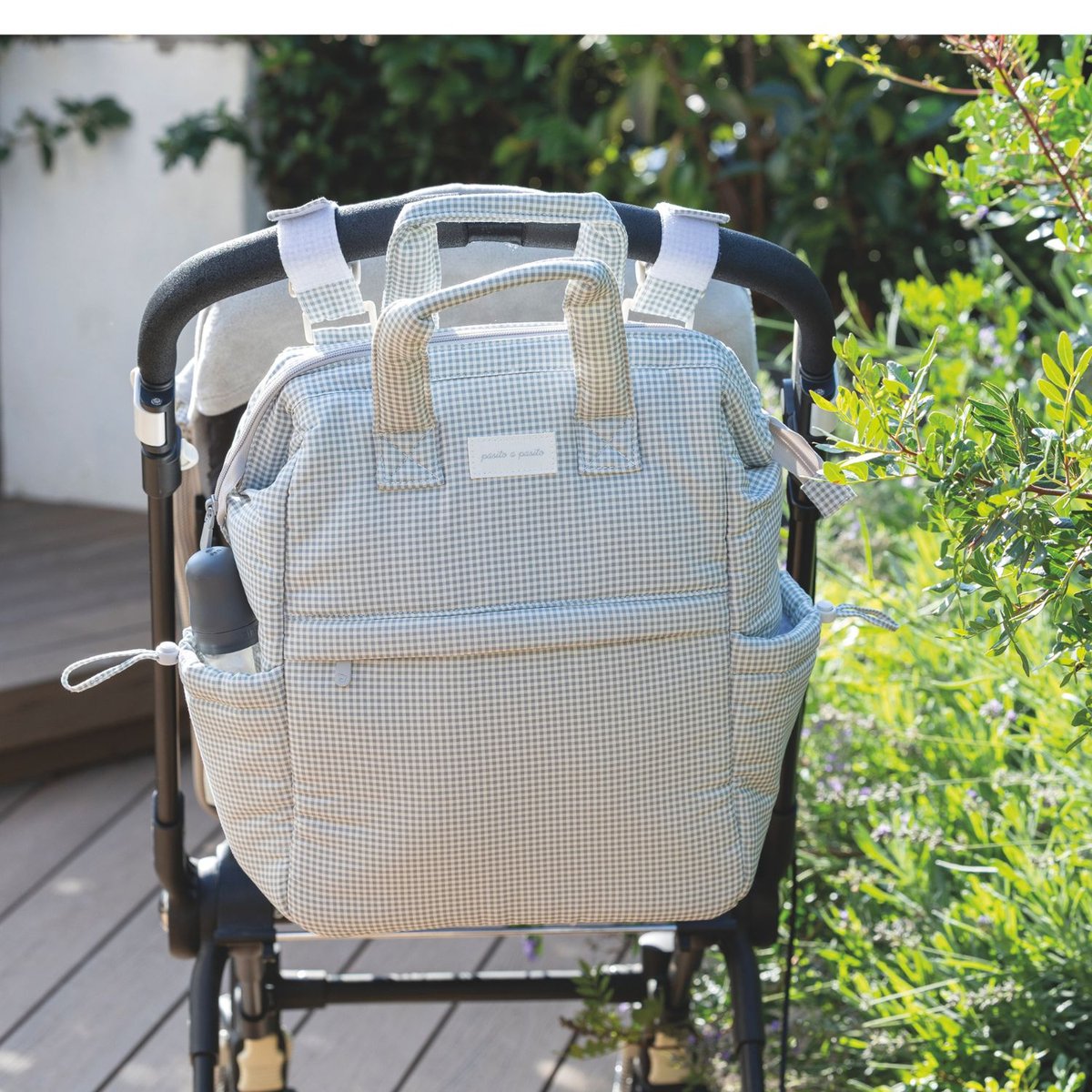 Sac à dos à langer gris, PASITO A PASITO
