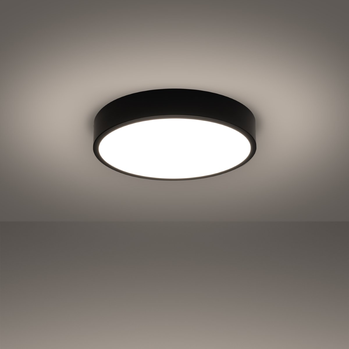 Plafonnier Aluminium Noir LED 1 Onyx 40 noir, EDEN