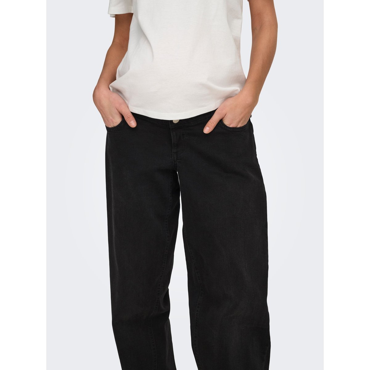Jean Coupe Droite washed black, ONLY