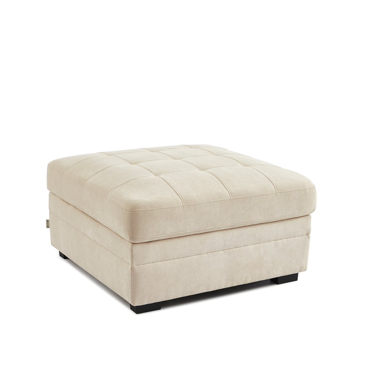 Pouf en tissu BILLIE beige, SORELH
