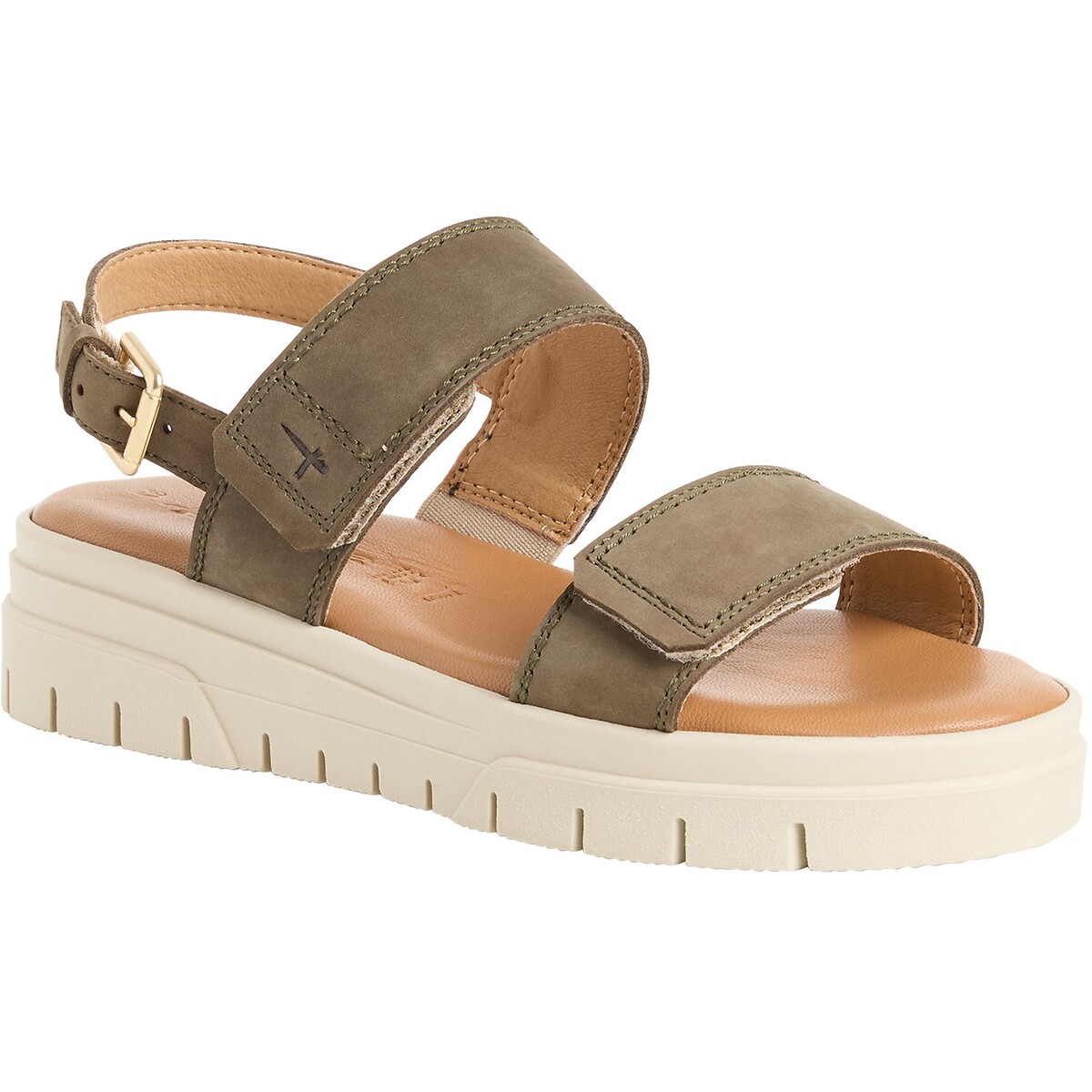 Leather Chunky Sandals olive, TAMARIS