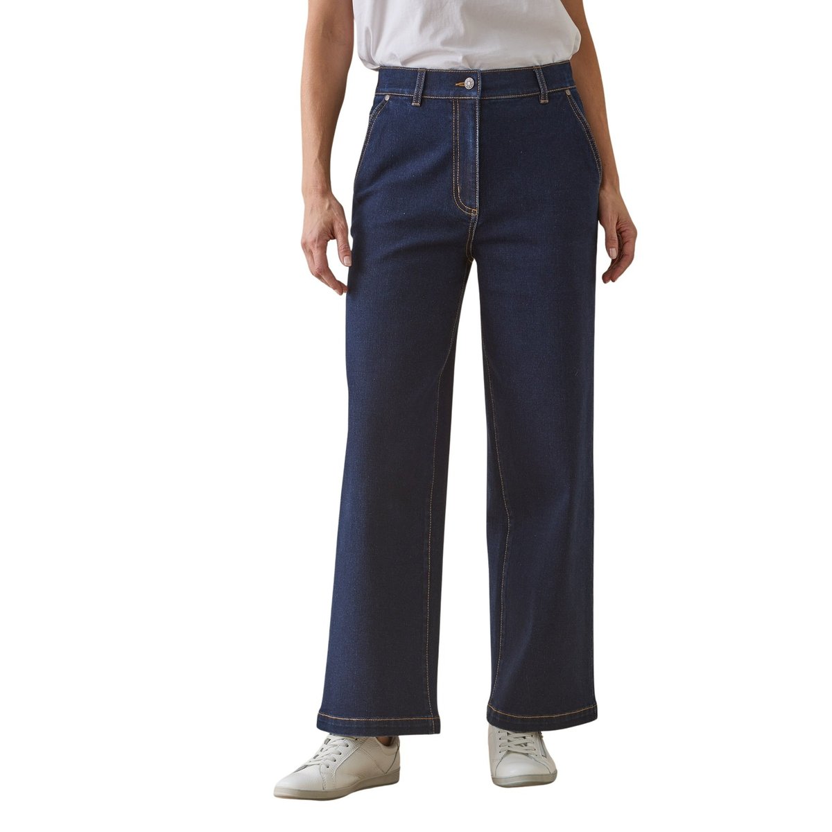 Jean large et court femme bleached, DAXON