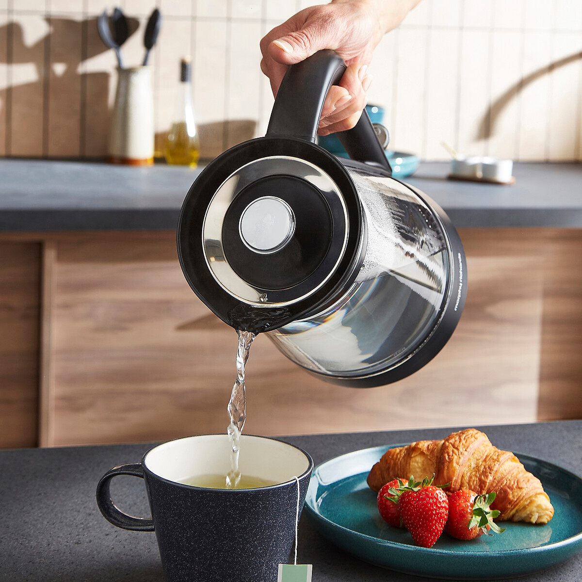 1.7L Glass Jug Kettle black, MORPHY RICHARDS