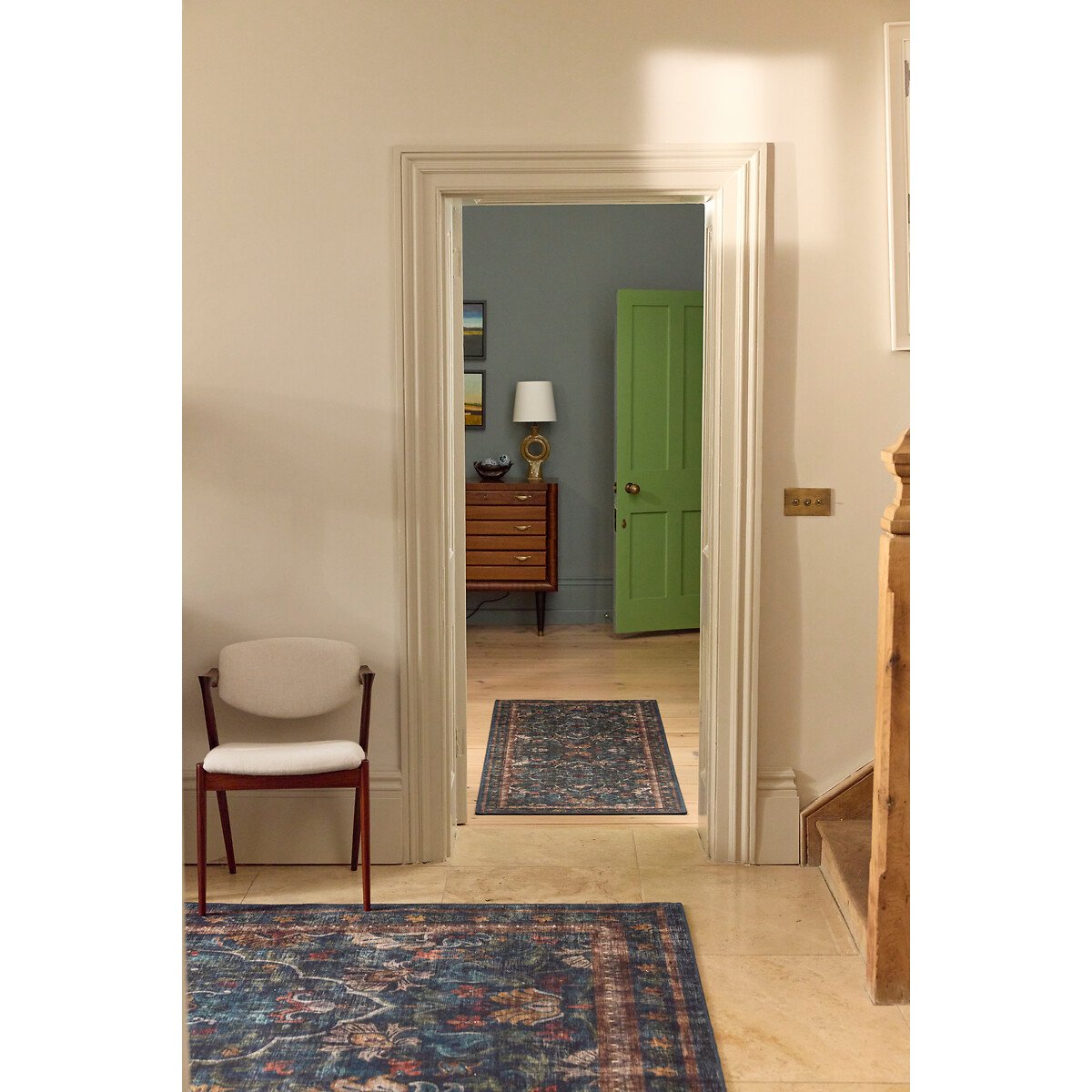 Midnight Paisley Eco-Washable Runner Rug multi-coloured, HUG RUG