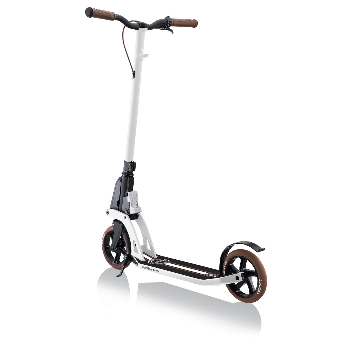Trottinette ONE K 180 BR guidon fixe avec frein Vintage blanc, GLOBBER