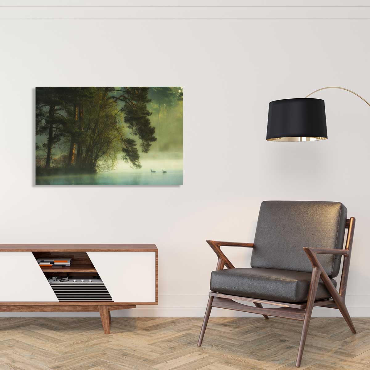 Tableau paysage marais neerlandais tableau alu dibond, HEXOA