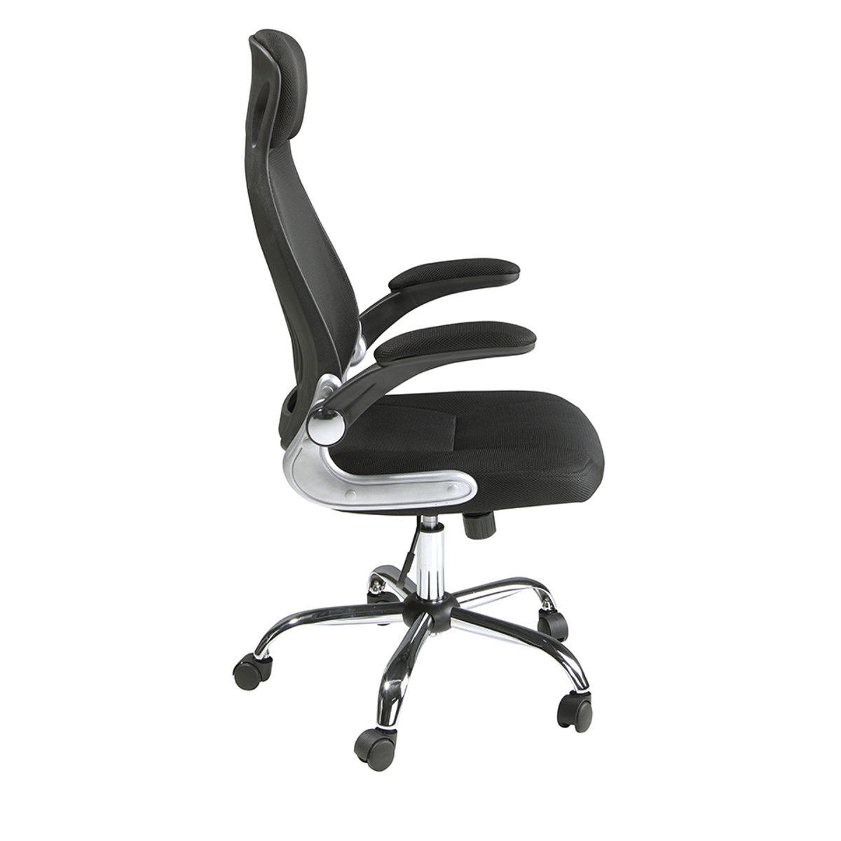Fauteauil de bureau pivotante en tissu acier noir, ANGEL CERDA