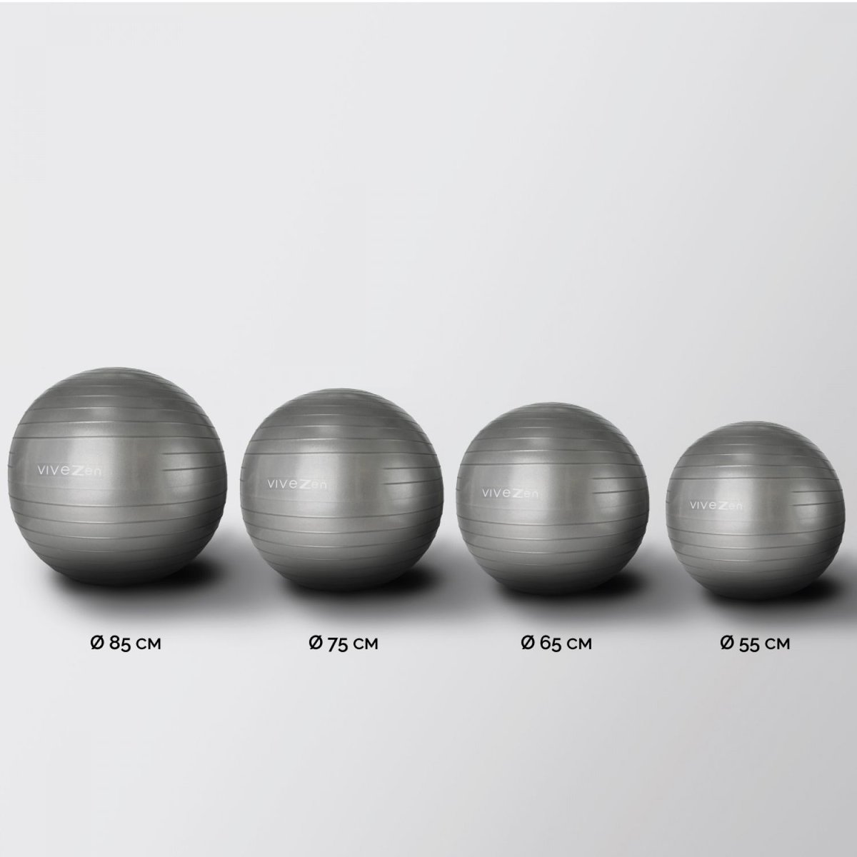 Ballon de yoga gris, VIVEZEN