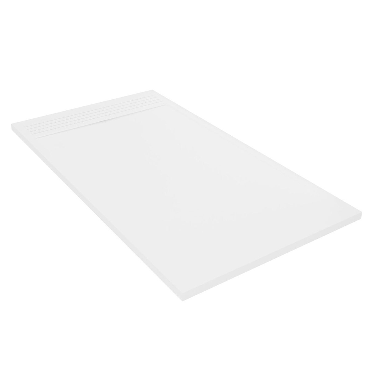Receveur de douche en béton extra-plat JOSEPH blanc, MOB IN