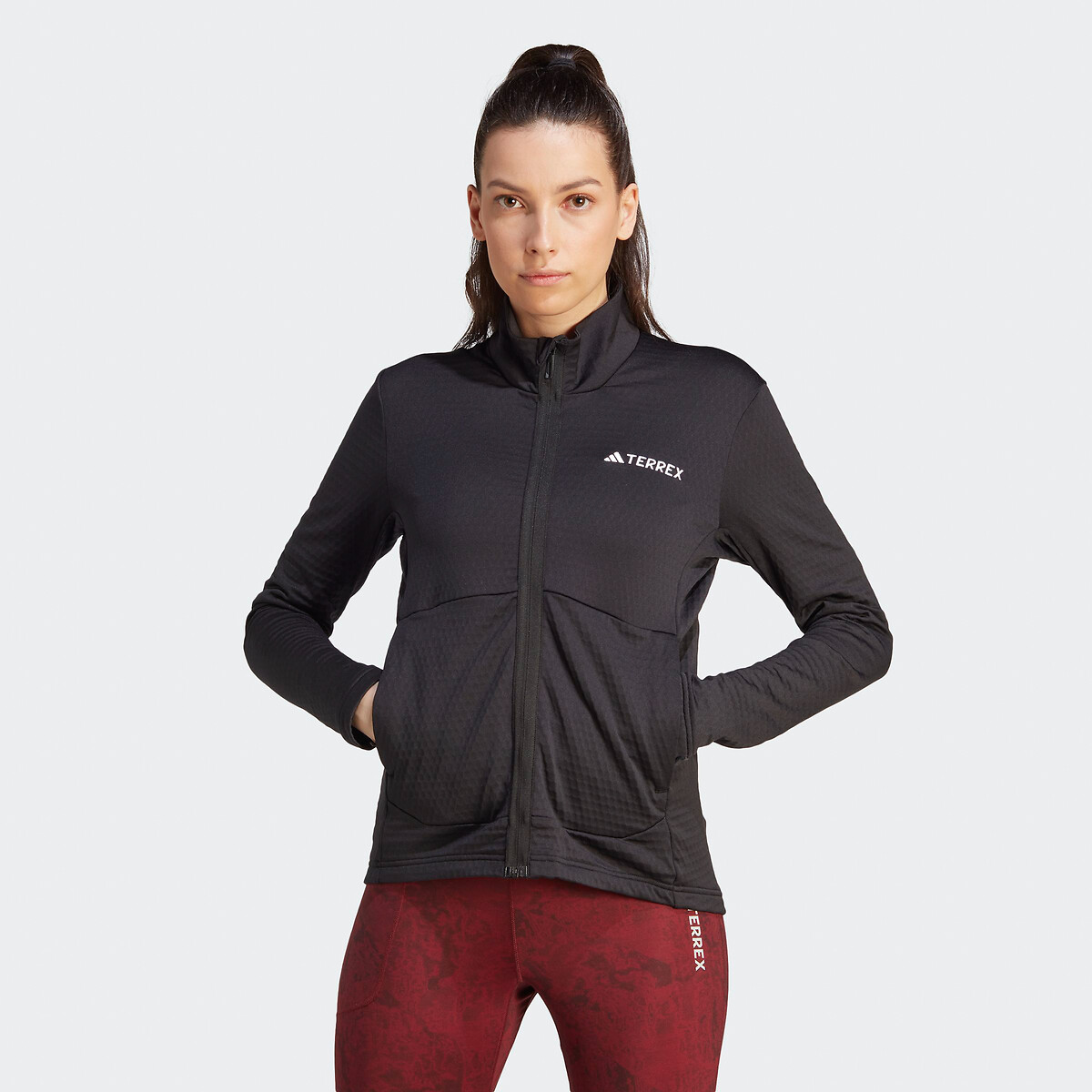Veste légère de randonnée zippée Terrex Multi noir, adidas Performance