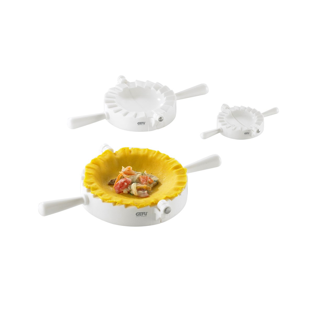 Moule à raviolis lot de 3 pièces TRANSFORMER blanc, GEFU