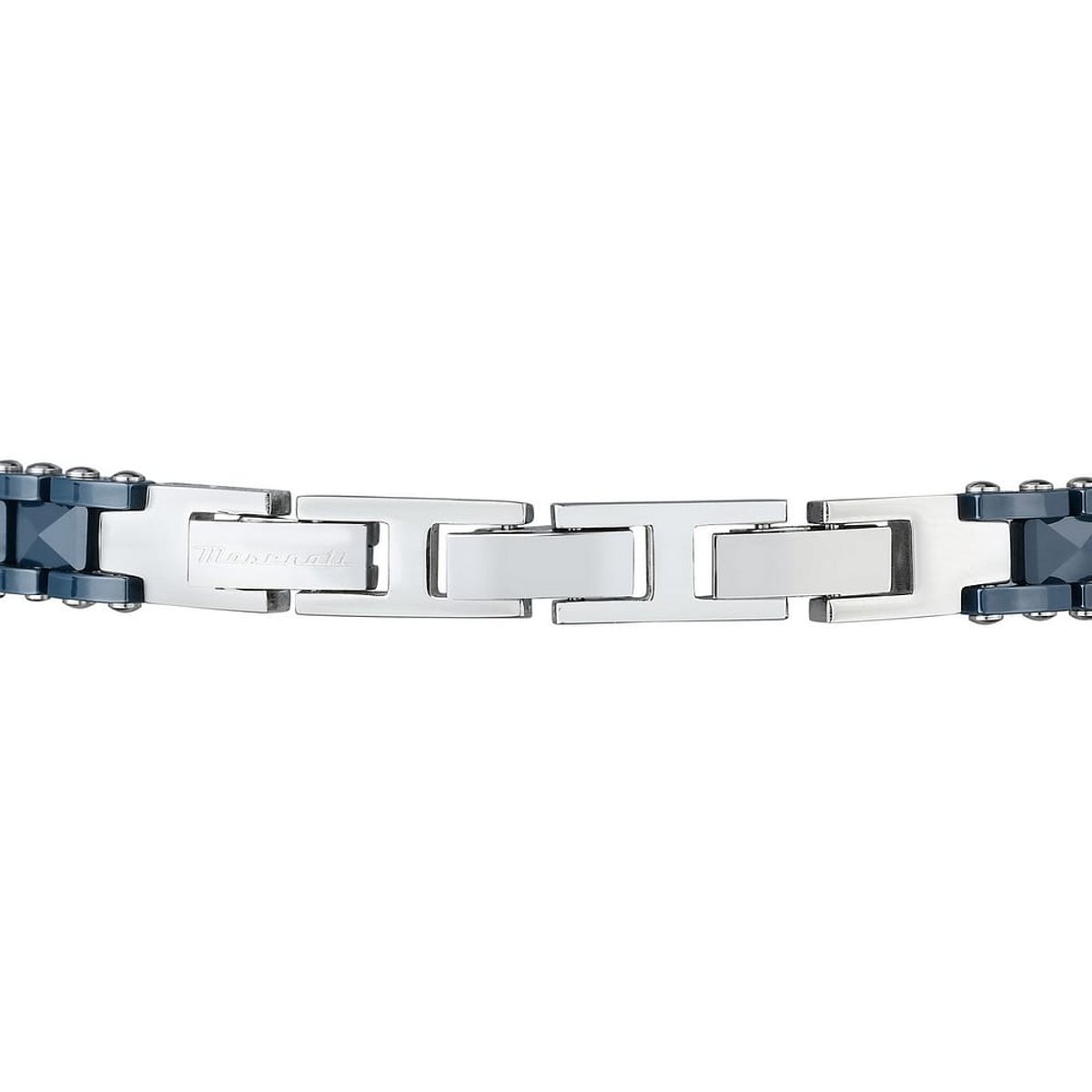 Bracelets en Acier/céramique et Céramique argent et bleu, MASERATI