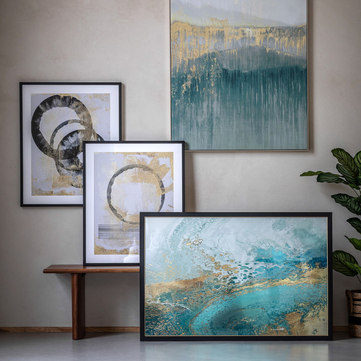 120x80cm Lagoon Framed Canvas blue, ÉDITÉ