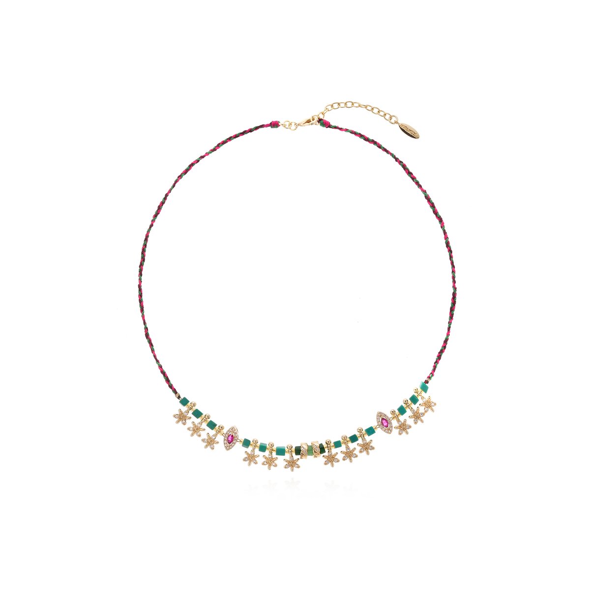 Collier de perles avec pampilles JADESSY emeraude, HIPANEMA