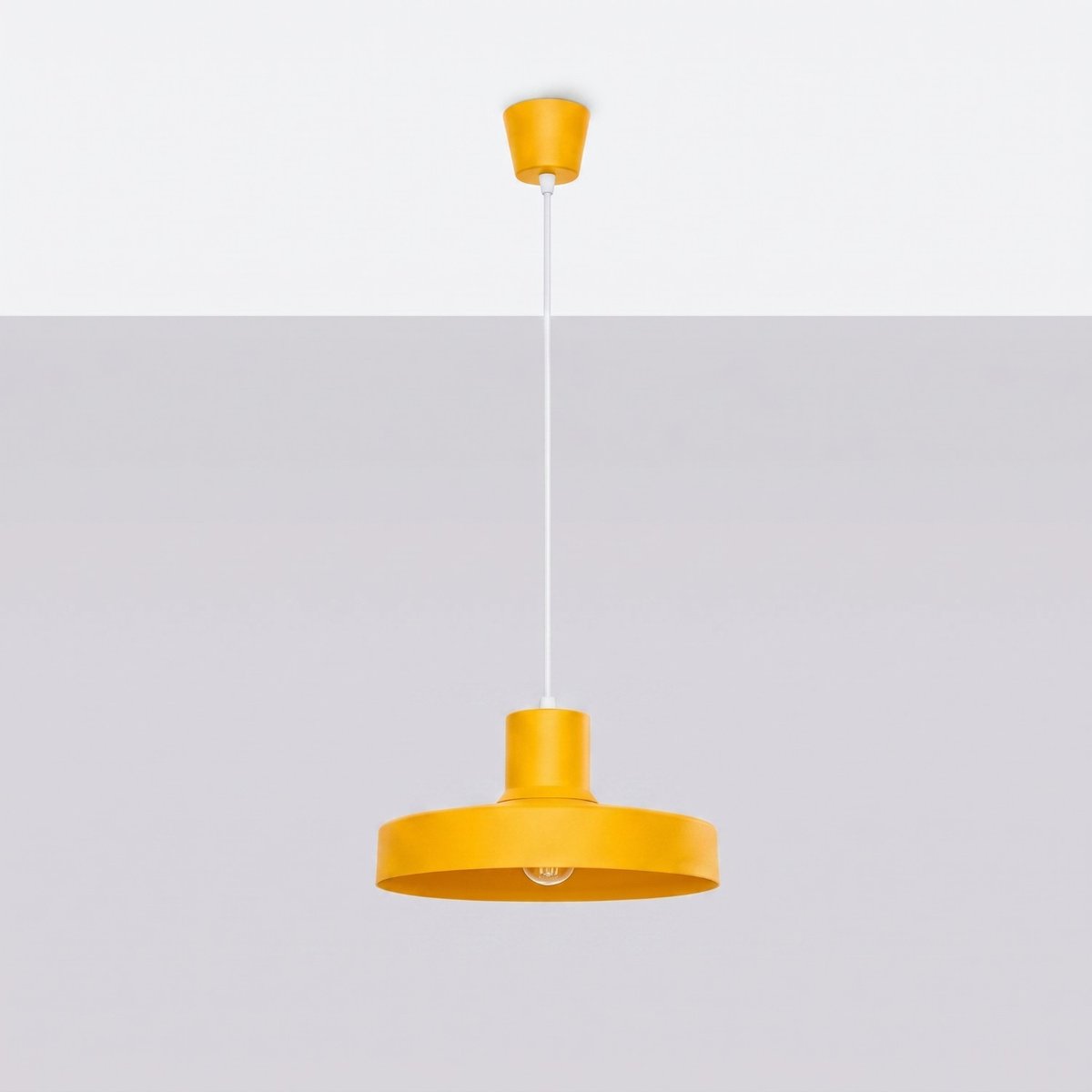 Suspension Acier Jaune E27 1 BILO jaune, EDEN