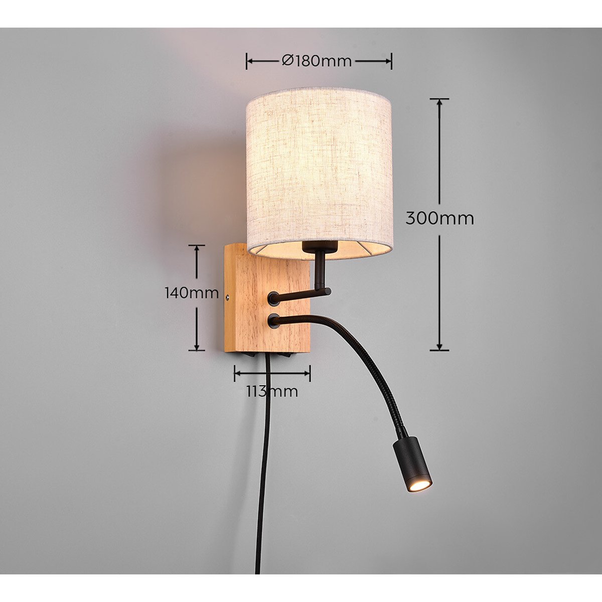 Aplique Nilan, da Trio Lighting natural, TRIO LIGHTING