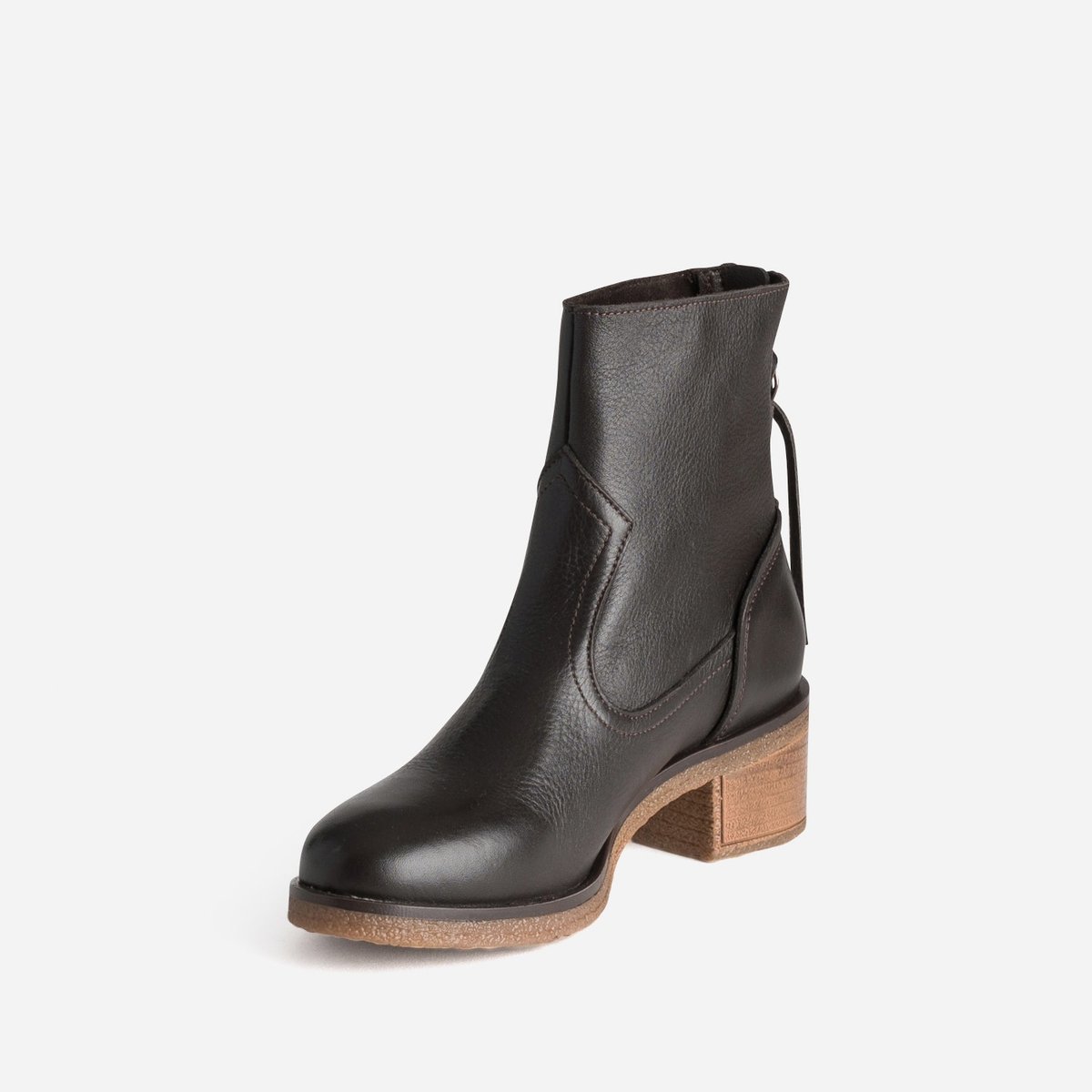 Boots en cuir ARLETTE chocolat, ERAM